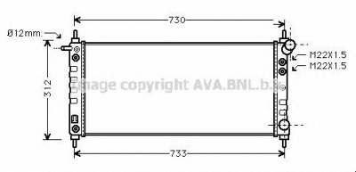 AVA QUALITY COOLING ol2264 -  Радиатор, охлаждение двигателя